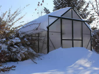 grandio ascent greenhouse in the snow